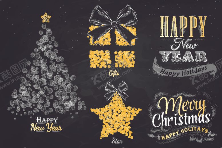 编号：48894610020257533584【酷图网】源文件下载-手绘圣诞素材