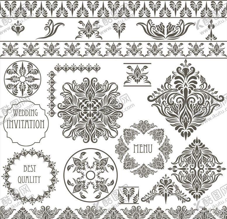 编号：82095109260721519396【酷图网】源文件下载-矢量边框花纹图案