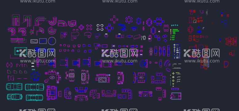 编号：91914912020430562932【酷图网】源文件下载-cad家具大全图块室内