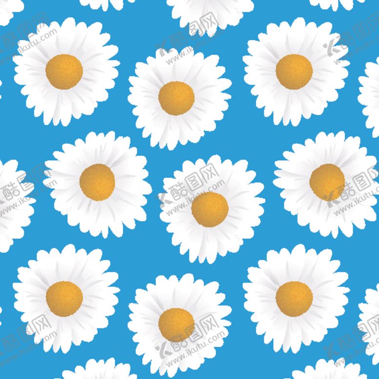 编号：60857609291245596243【酷图网】源文件下载-花朵小雏菊图案底纹矢量