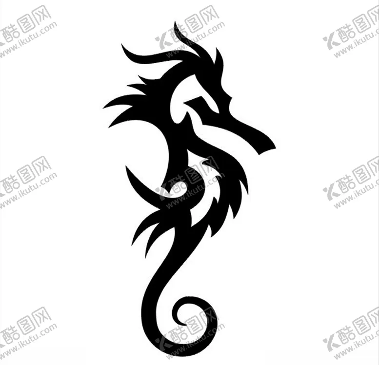 编号：92855305090548557703【酷图网】源文件下载-海马图腾矢量图