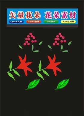 花朵去底色红色花