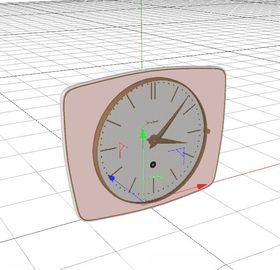 C4D模型装饰小柜子时钟钟表