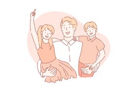 韩国小清新人物生活插画