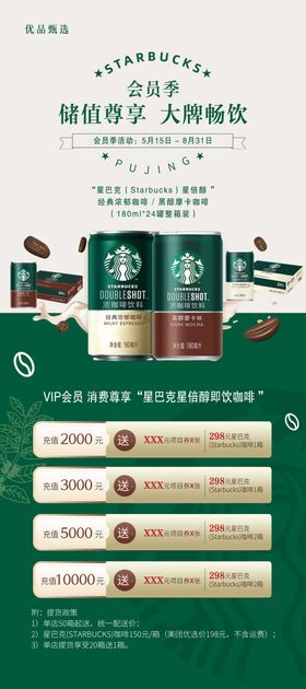 星巴克联名充值海报