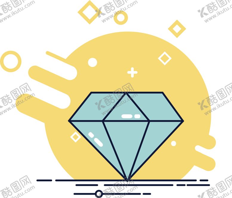 编号：50898209101342549675【酷图网】源文件下载-手绘钻石宝石水晶珠宝免扣素材