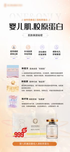 迪传奇胶原微针海报设计医美海报设计