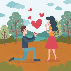 卡通人物求婚