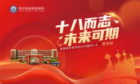 学校毕业成人礼背景板