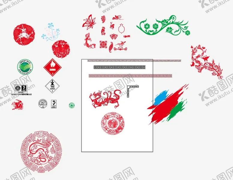 编号：01579409202154422596【酷图网】源文件下载-龙纹花边
