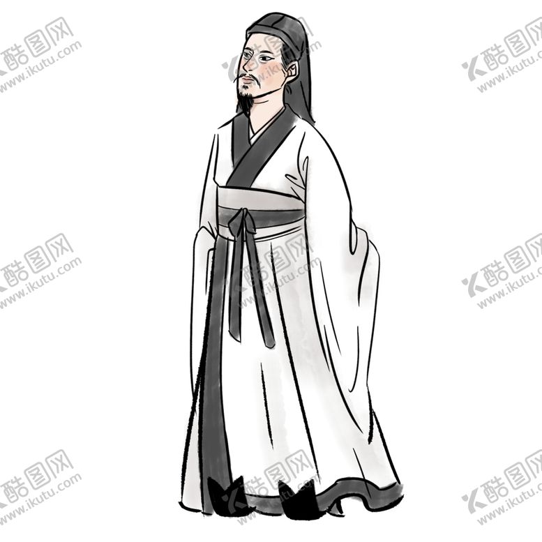 编号：32167107091754214933【酷图网】源文件下载-国学人物插画