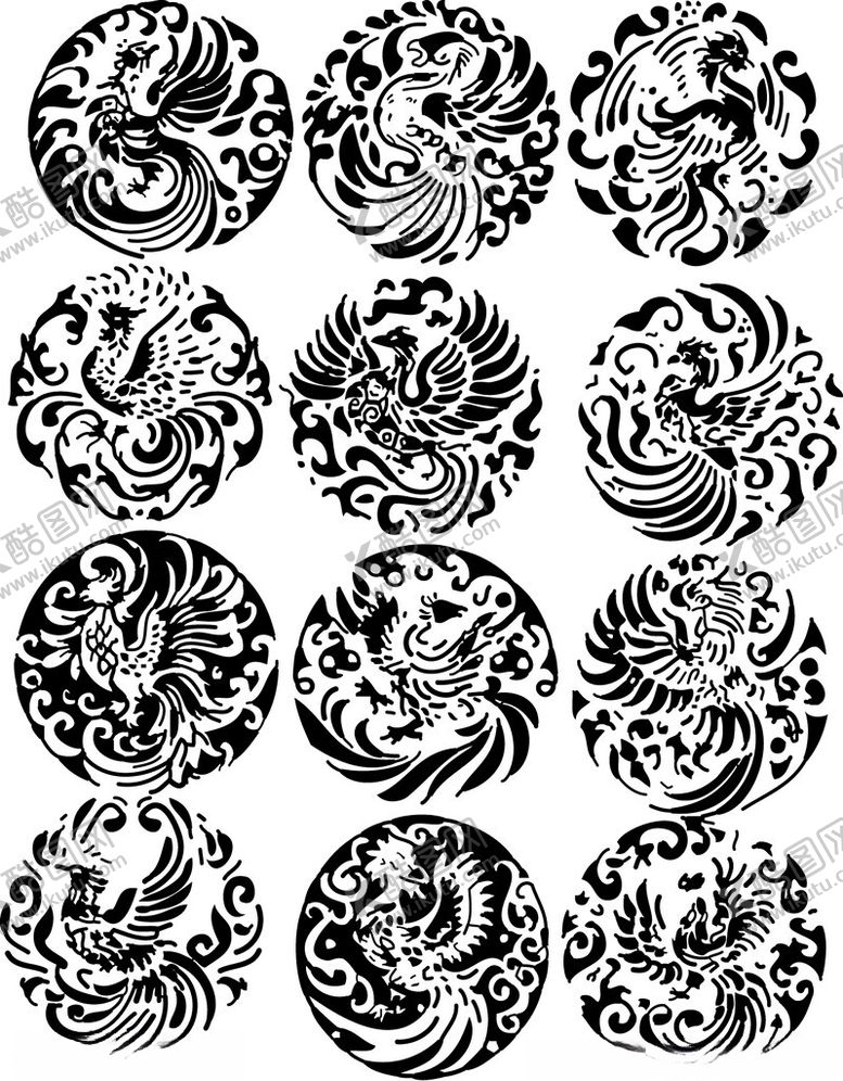 编号：64183611021644393644【酷图网】源文件下载-中式传统圆形花纹图案