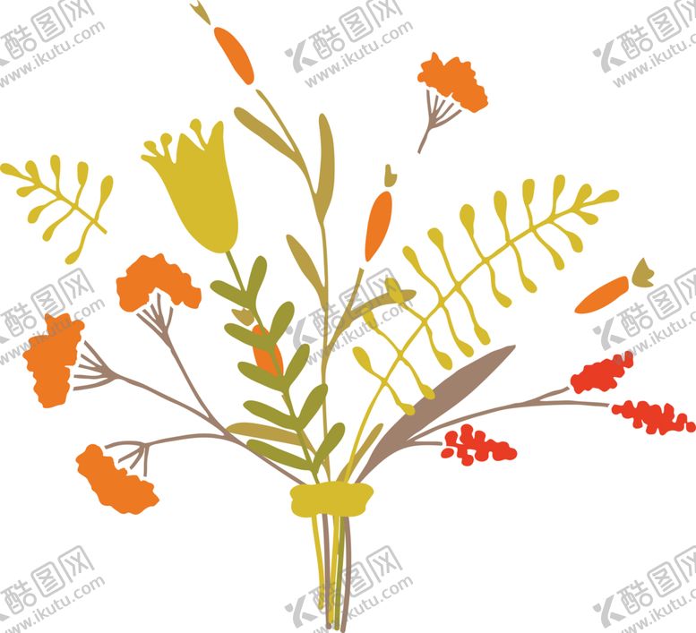 编号：63916307040117069926【酷图网】源文件下载-花草插画