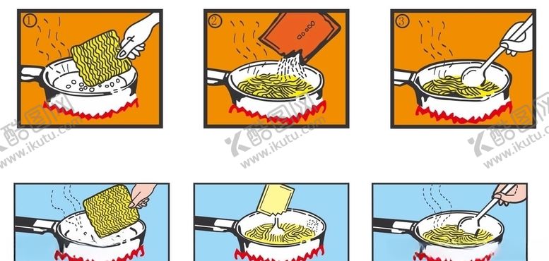 编号：58569905041354369558【酷图网】源文件下载-食用方法步骤程序泡面煮