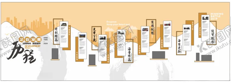 编号：54505006291132252955【酷图网】源文件下载-历程文化墙