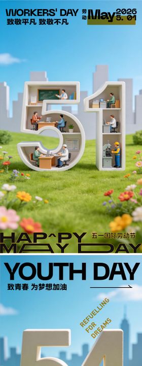 劳动节青年节系列