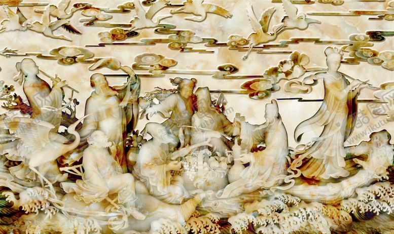 编号：56778310091134389087【酷图网】源文件下载-家和富贵浮雕电视背景墙