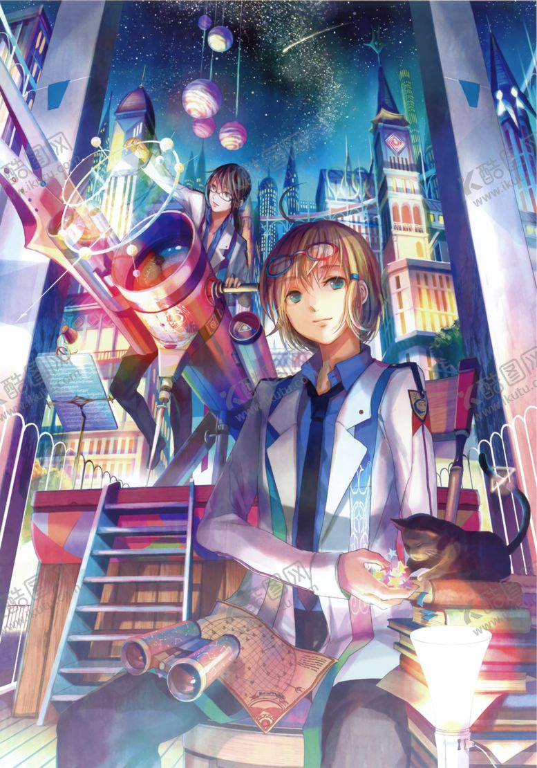 编号：35023107130046118305【酷图网】源文件下载-二次元美女手绘插画图片