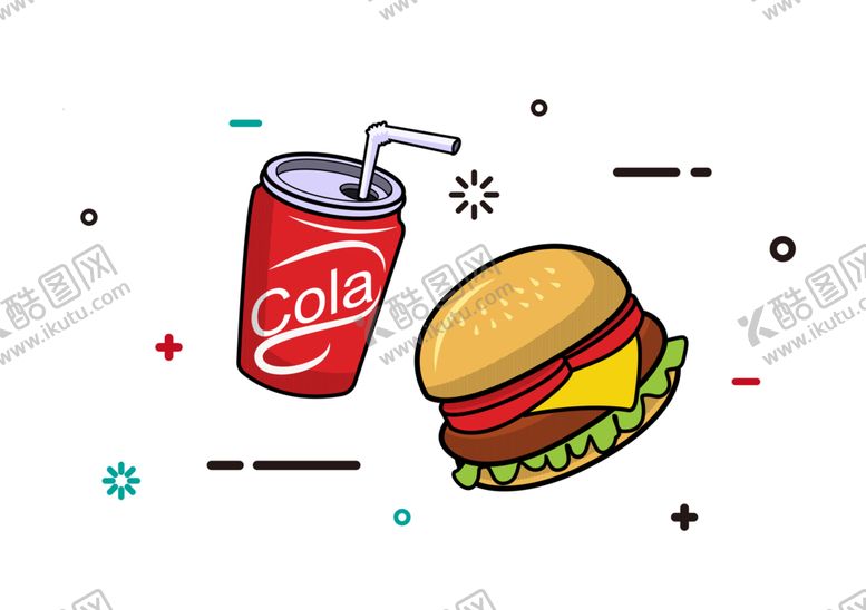 编号：27337509262017307759【酷图网】源文件下载-汉堡可乐素材