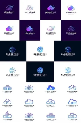 多样星球主题标志设计