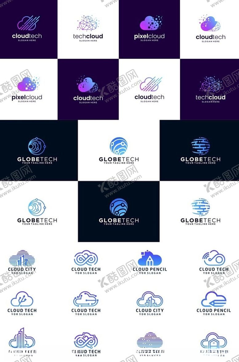 编号：90778404050432574782【酷图网】源文件下载-多样星球主题标志设计