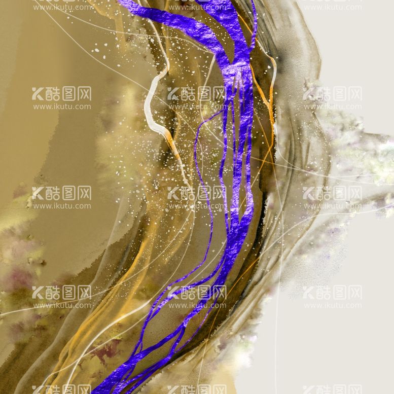 编号：42614711292040016961【酷图网】源文件下载-水墨大理石时尚挂画装饰画