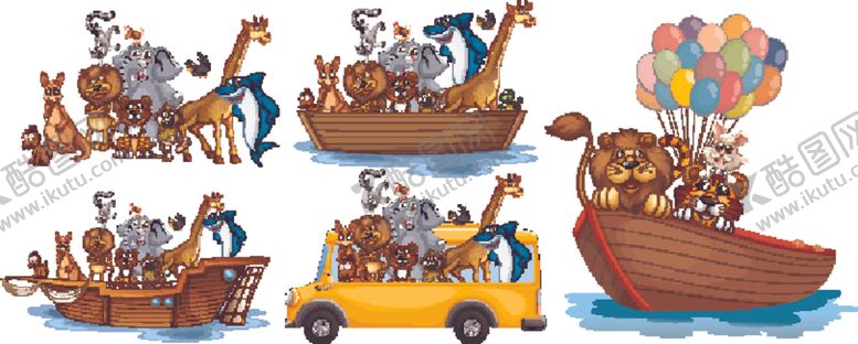 编号：57751106301132307513【酷图网】源文件下载-可爱卡通动物手绘插画插图