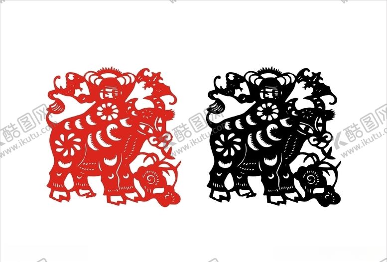 编号：23951309250725437630【酷图网】源文件下载-牛剪纸