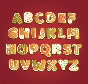 创意饼干字母