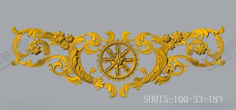 编号：85250606271725391308【酷图网】源文件下载-建筑装饰浮雕花SH016dwg