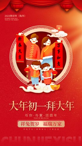 2022新年初一至初七海报