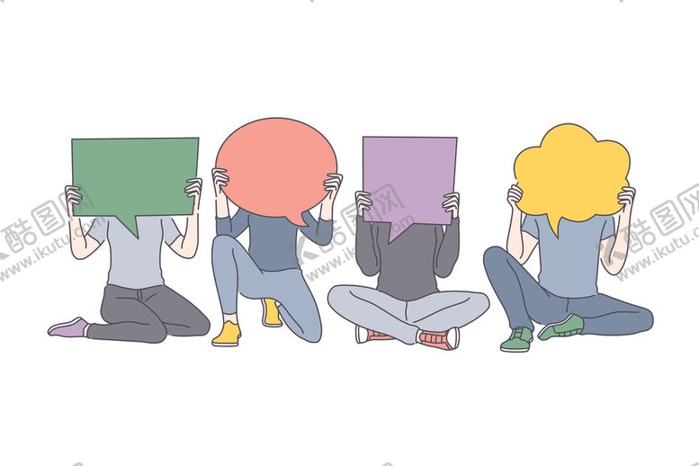 编号：77734309212040183597【酷图网】源文件下载-简约人物生活形象插画