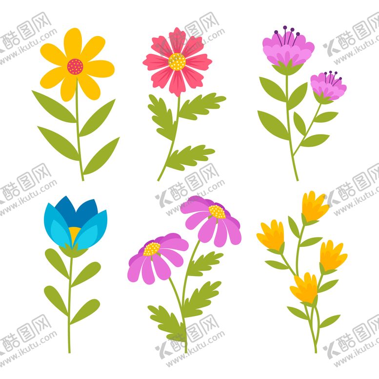 编号：51742909250002477342【酷图网】源文件下载-各种花朵手绘