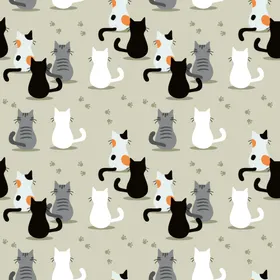 小清新卡通图案背景