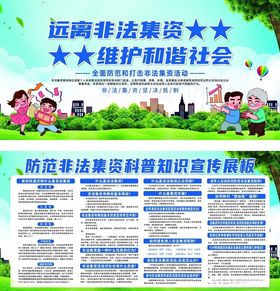 远离非法集资宣传展板