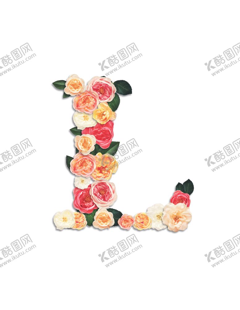 编号：24449406280726471919【酷图网】源文件下载-花卉植物英文字母元素