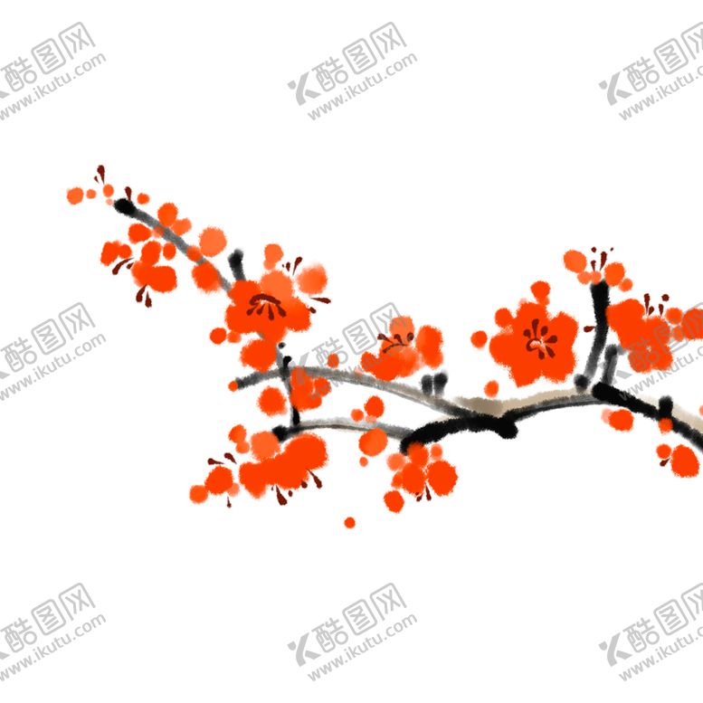 编号：17293309281326532728【酷图网】源文件下载-中国风水墨梅