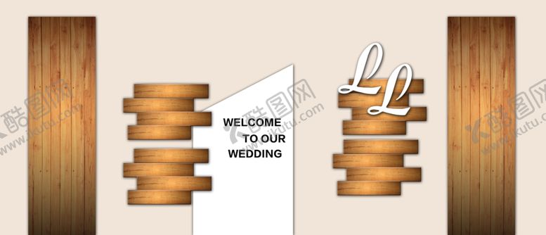 编号：19353004071517286813【酷图网】源文件下载-香槟色婚礼木纹婚礼户外婚礼