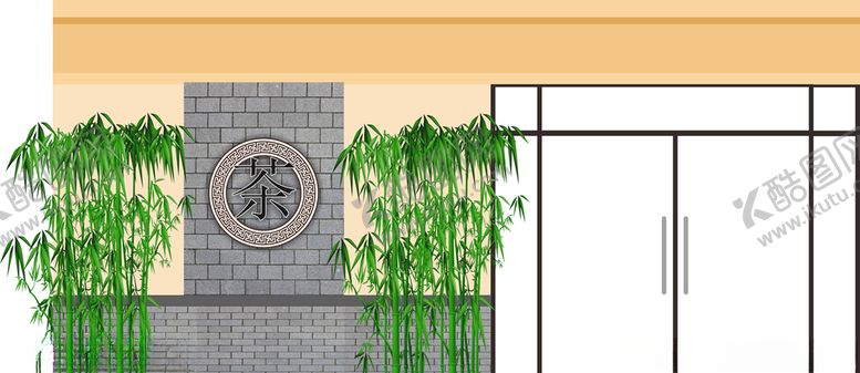 编号：96148510161352143779【酷图网】源文件下载-茶楼形象墙