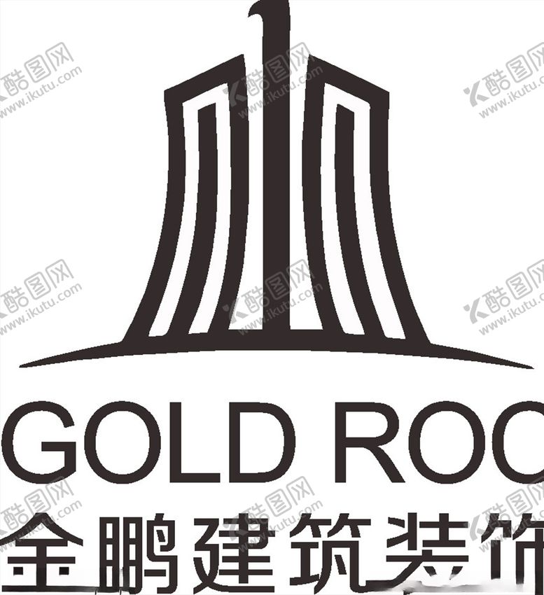 编号：92917810200714188493【酷图网】源文件下载-金鹏建筑装饰LOGO标志