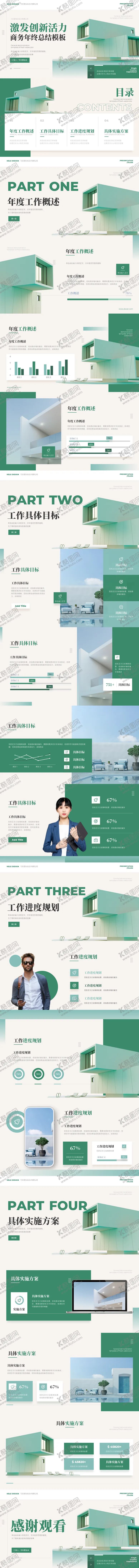 编号：87512711211128106557【酷图网】源文件下载-商务风年终总结PPT