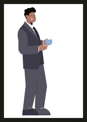商务职场精英手绘办公人士手绘办公人物