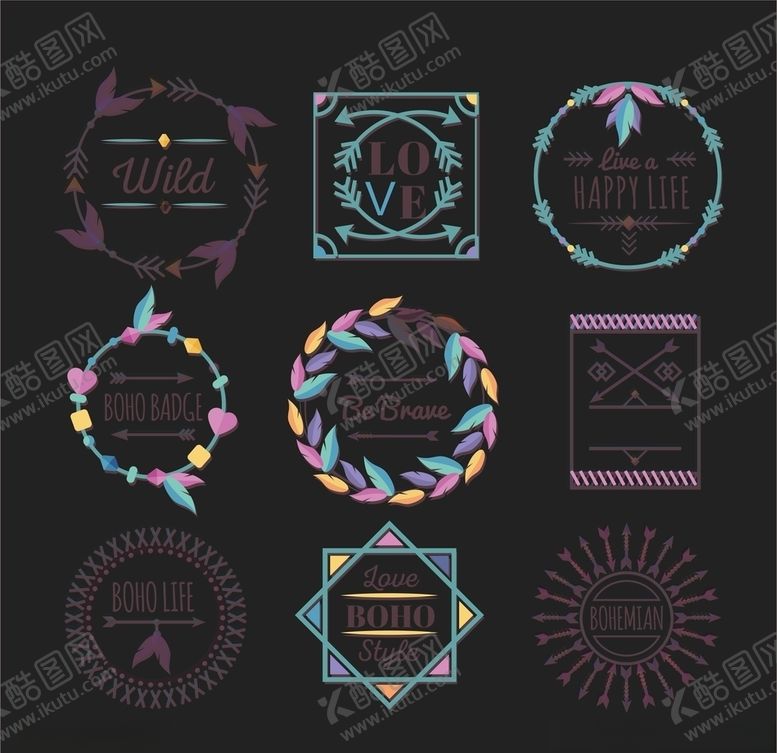 编号：29488109250749559357【酷图网】源文件下载-彩色花环