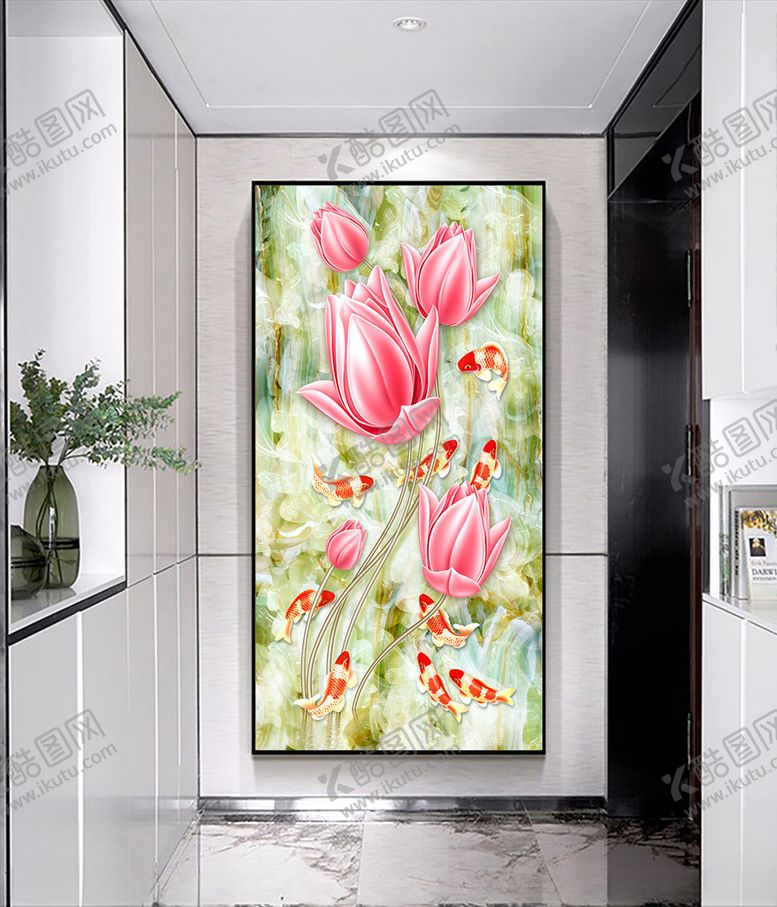 编号：50324009270528583369【酷图网】源文件下载-郁金香玄关画