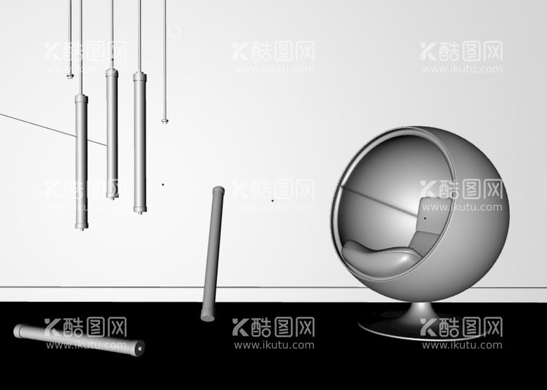 编号：33742912030601548857【酷图网】源文件下载-C4D模型转椅椅子沙发素模白模