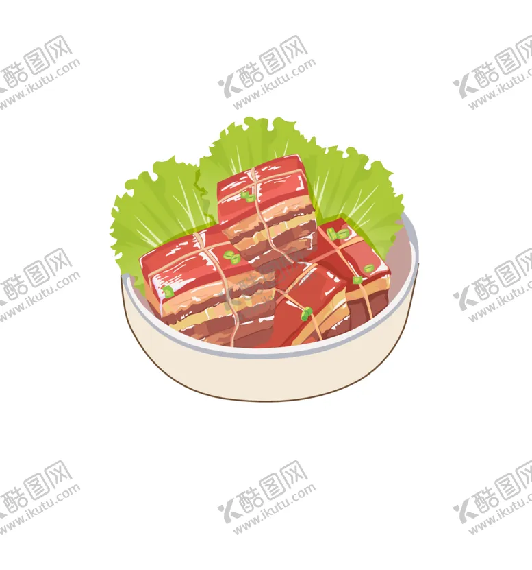 编号：74598312101130288253【酷图网】源文件下载-手绘美食扣肉
