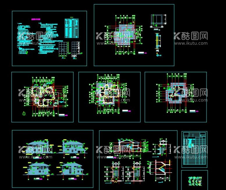 编号：54040611192150508309【酷图网】源文件下载-独栋别墅图纸