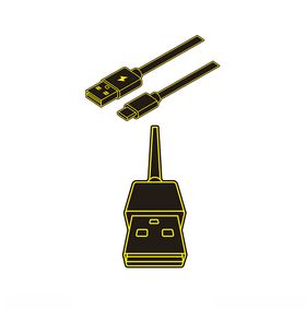 USB数据线线条图绘制
