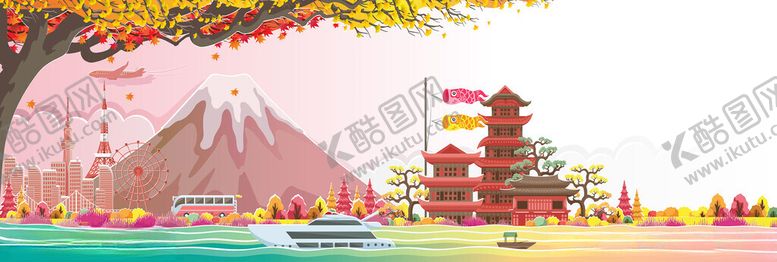 编号：27045904010424292501【酷图网】源文件下载-富士山下的美丽风光