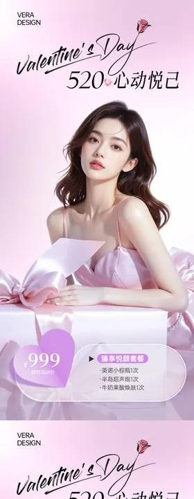 520情人节美业活动海报